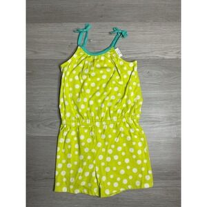 NWT Gymboree Polka Dot Green Romper Size 12‎ Girls